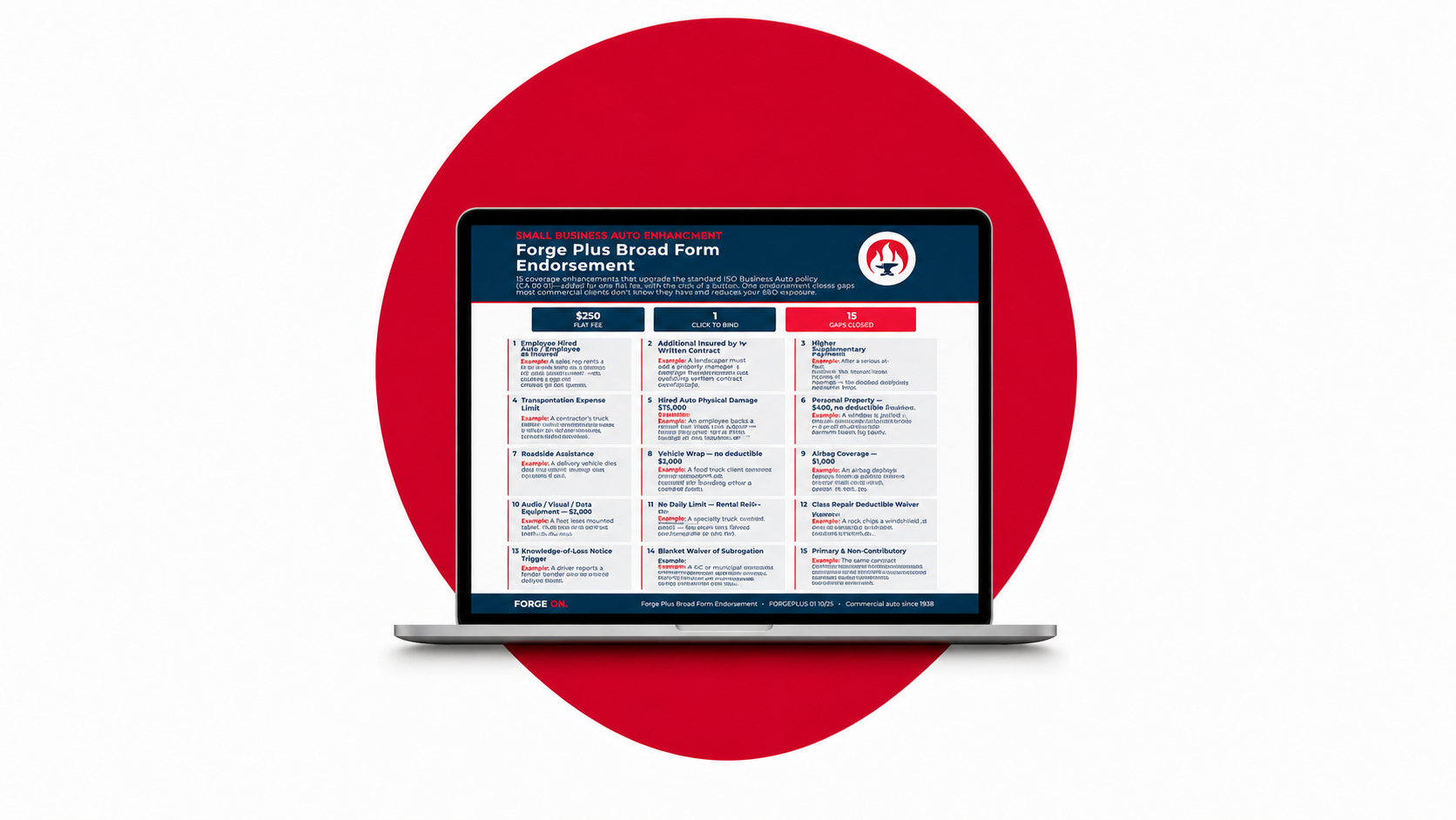 Forge Endorsement Form on Laptop